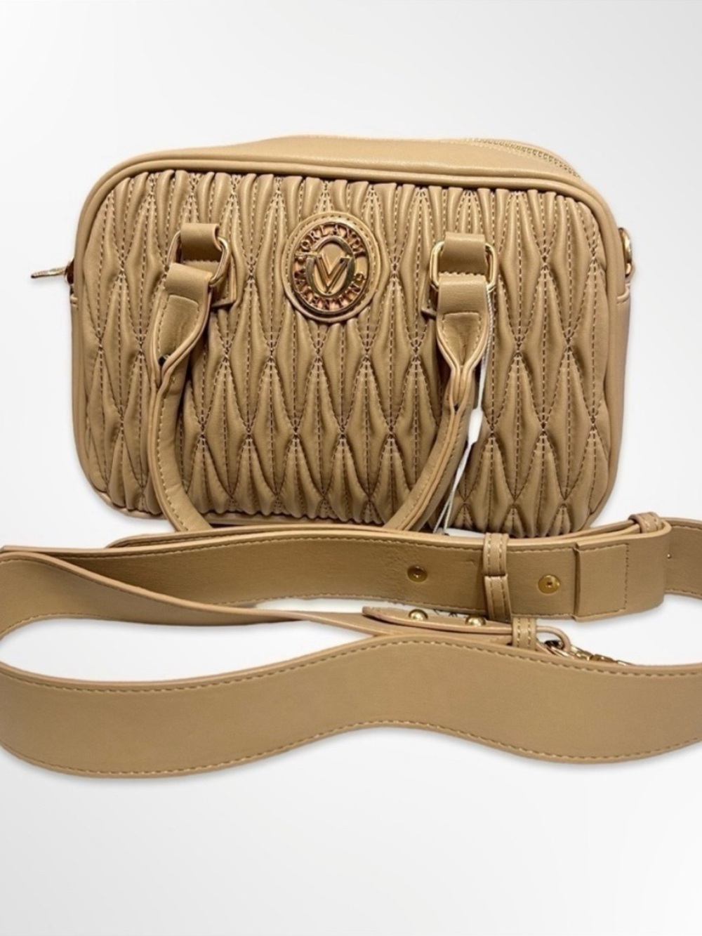 Valentino Orlandi Quilted Bag Satchel/Crossbody Detachable Strap